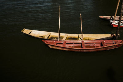 Fishermen canoes on the marajó island in brazil.