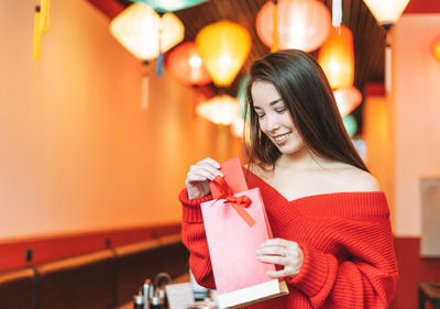 Young woman smiling