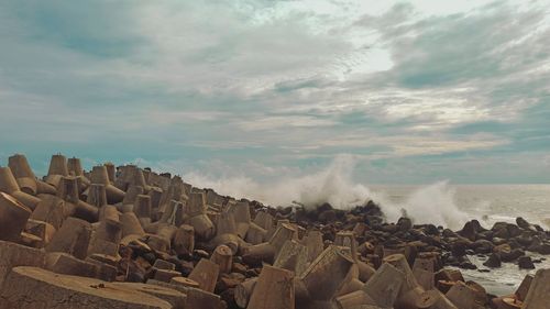 Panoramic view of sea against sky