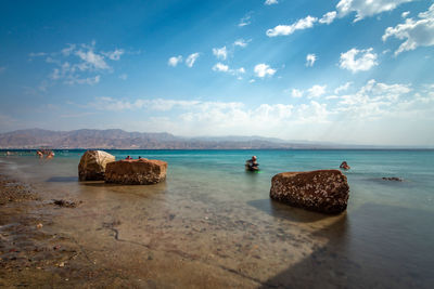 Scenic view of sea against sky