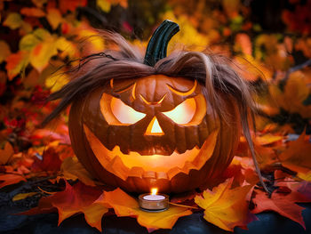 Close-up of jack o lantern