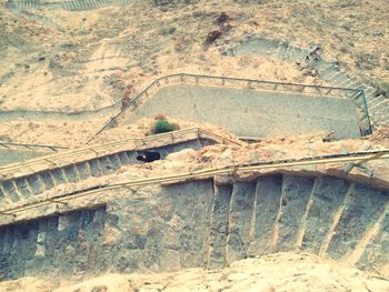 High angle view of construction site