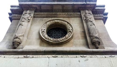 Low angle view of statue of building