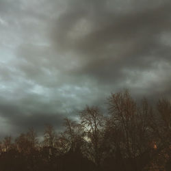 Low angle view of cloudy sky