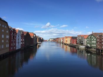 Canal amidst buildings against sky