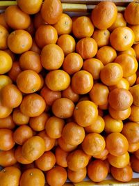 High angle view of oranges for sale in market