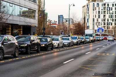 Traffic on city street