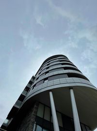 Low angle view of modern building against sky