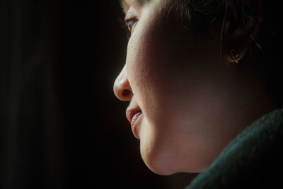 Close-up of man looking away