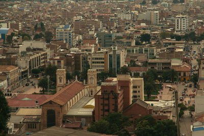 High angle view of townscape