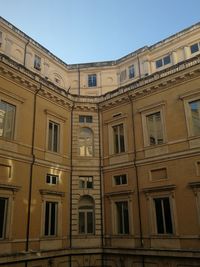 Low angle view of building against clear sky