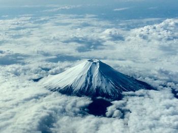 Scenic view of landscape against cloudy sky