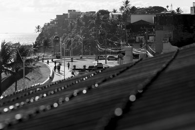 Salvador, bahia, brazil - december 16, 2018 top view of the rio vermelho beachfront.