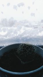 Close-up of sea against sky