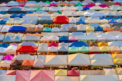 Full frame shot of multi colored tents