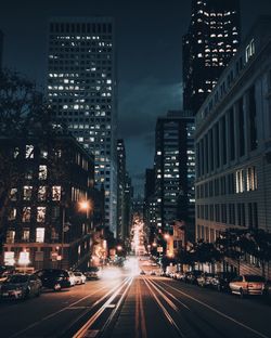 City street at night