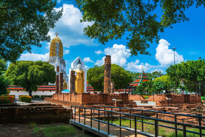 Low angle view of buildings against sky