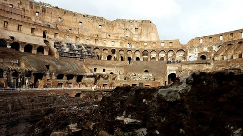 Low angle view of old ruin