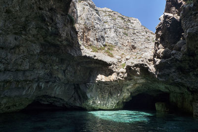 Rock formations in sea