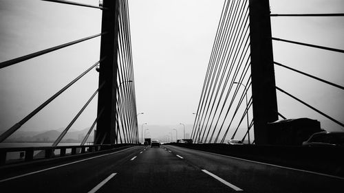 View of suspension bridge