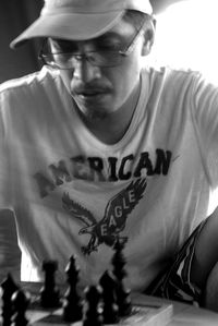 black and white
