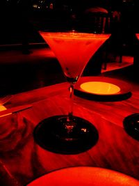 Close-up of beer in glass