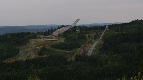 Scenic view of agricultural landscape against sky