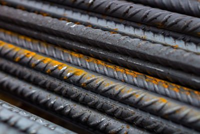 Close up of steel on a construction site
