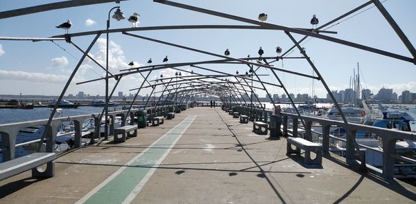 View of bridge over sea against sky