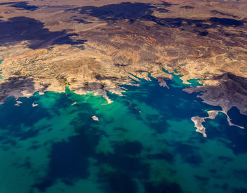 High angle view of sea