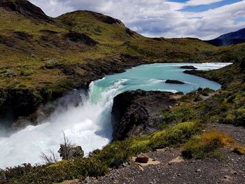 Scenic view of salto grande waterfall