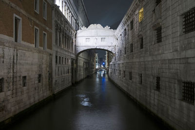 View of canal along buildings