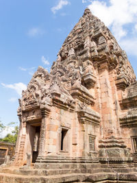 Low angle view of temple against sky