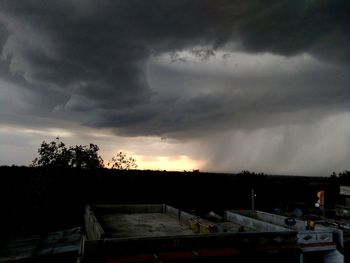 Scenic view of dramatic sky during sunset