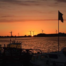 Scenic view of sunset over the sea