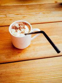 Close-up of coffee on table