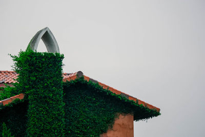 Low angle view of built structure against clear sky