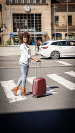 Woman with suitcase