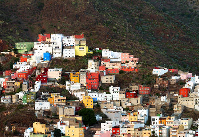 High angle shot of townscape