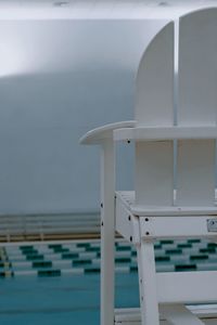 Lifeguard chair at indoor swimming pool