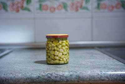 Close-up of food on table