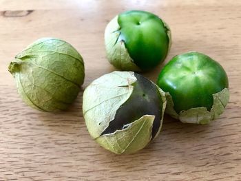Close-up of fruits on table
