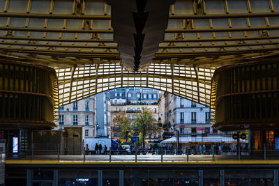 Low angle view of buildings in city