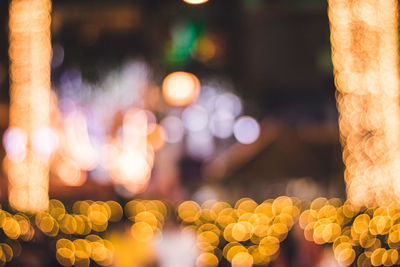 Defocused image of illuminated lights