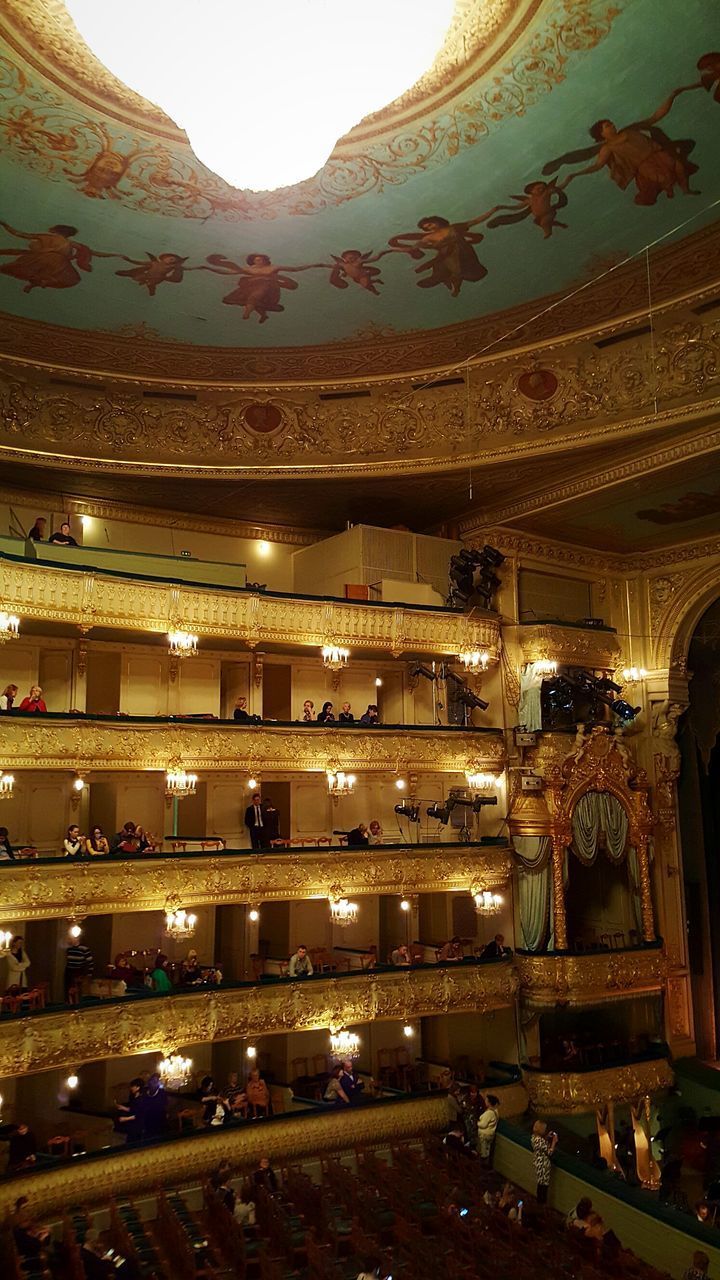 VIEW OF ILLUMINATED STAGE