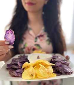 Chips with purple potatoes