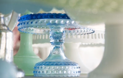 Close-up of chess pieces on table