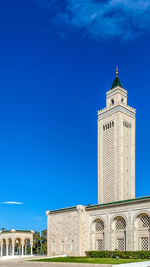 View of historical building against blue sky