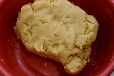 High angle view of ice cream in plate