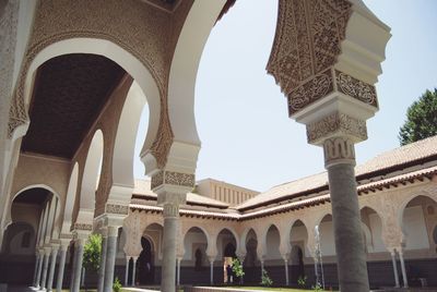 Low angle view of historic building against sky